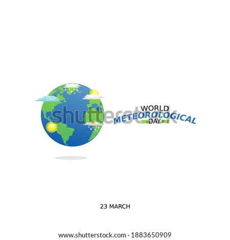 vector graphic of world meteorological  day good for world meteorological day celebration. flat design. flyer design.flat illustration.