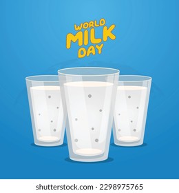 vector graphic of World Milk Day good for World Milk Day celebration. flat design. flyer design.flat illustration.