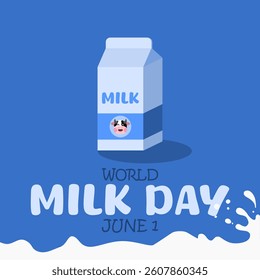 Vector graphic of World Milk Day ideal for World Milk Day celebration.