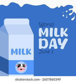Vector graphic of World Milk Day ideal for World Milk Day celebration.