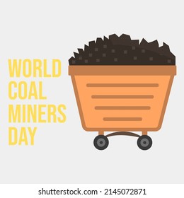 vector graphic of world miners day good for national world miners day celebration. flat design. flyer design.flat illustration.
