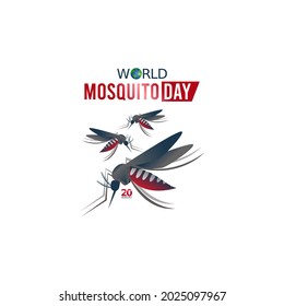 vector graphic of world mosquito day good for world mosquito day celebration. flat design. flyer design.flat illustration.