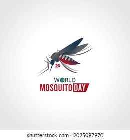 vector graphic of world mosquito day good for world mosquito day celebration. flat design. flyer design.flat illustration.