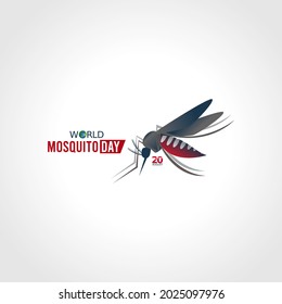 vector graphic of world mosquito day good for world mosquito day celebration. flat design. flyer design.flat illustration.