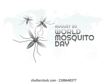 vector graphic of world mosquito day good for world mosquito day celebration. flat design. flyer design.flat illustration.