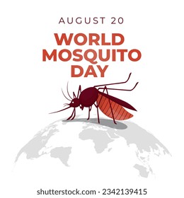 vector graphic of World Mosquito Day good for World Mosquito Day celebration. flat design. flyer design.flat illustration.