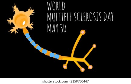 Vector graphic of world multiple sclerosis day for world multiple sclerosis day celebration. flat design. flyer design. flat illustration. Banner design. May 30.