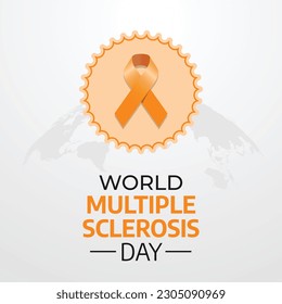 vector graphic of World Multiple Sclerosis Day good for World Multiple Sclerosis Day celebration. flat design. flyer design.flat illustration.