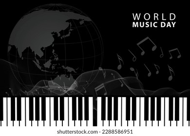 vector graphic of world music day good for world music day celebration