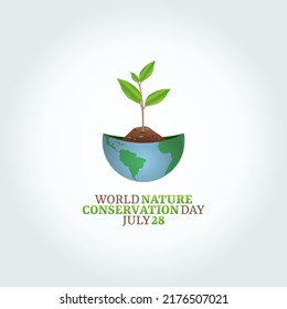 vector graphic of world nature conservation day good for world nature conservation day celebration. flat design. flyer design.flat illustration.