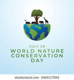 vector graphic of World Nature Conservation Day ideal for World Nature Conservation Day celebration.