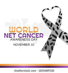 gráfico vectorial del día mundial de concientización sobre el cáncer en la red, bueno para la celebración del Día Mundial de Concienciación sobre el Cáncer. diseño plano. diseño de volante.ilustración plana.