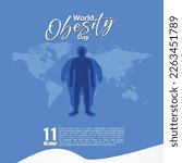 vector graphic of world obesity day good for world obesity day celebration. flat design. flyer design.flat illustration.