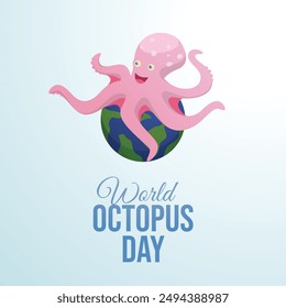 vector graphic of World Octopus Day ideal for World Octopus Day celebration.