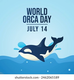 vector graphic of World Orca Day ideal for World Orca Day celebration.