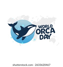 vector graphic of World Orca Day ideal for World Orca Day celebration