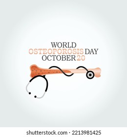 vector graphic of world osteoporosis day good for world osteoporosis day celebration. flat design. flyer design.flat illustration.