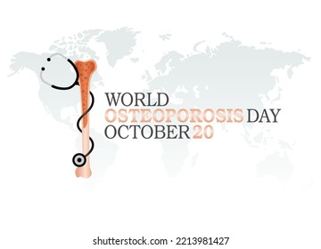 vector graphic of world osteoporosis day good for world osteoporosis day celebration. flat design. flyer design.flat illustration.