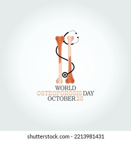 vector graphic of world osteoporosis day good for world osteoporosis day celebration. flat design. flyer design.flat illustration.