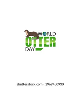 vector graphic of world otter day good for world otter day celebration. flat design. flyer design.flat illustration.