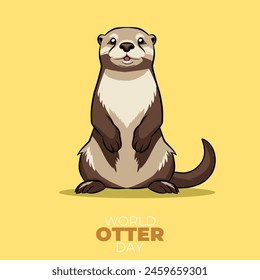 vector graphic of World Otter Day good for World Otter Day celebration.