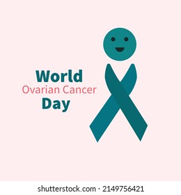 vector graphic of world ovarian cancer day good for national world ovarian cancer day celebration. flat design. flyer design.flat illustration.