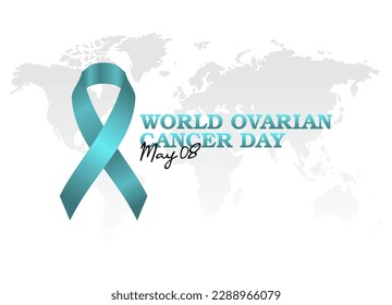 vector graphic of world ovarian cancer day good for world ovarian cancer day celebration. flat design. flyer design.flat illustration.