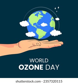 Vector graphic of World Ozone Day illustrations