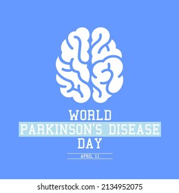 vector graphic of world parkinson's day good for world parkinson's day celebration. flat design. flyer design.flat illustration.