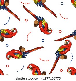 vector graphic of world parrot day good for world parrot day celebration. flat design. flyer design.flat illustration.	