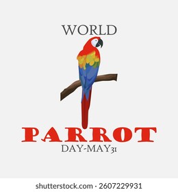 Vector graphic of World Parrot Day ideal for World Parrot Day celebration.