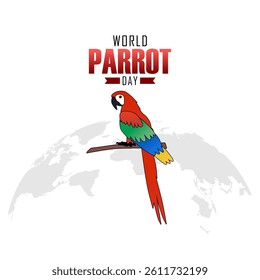 Vector graphic of World Parrot Day for World Parrot Day celebration.