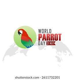 Vector graphic of World Parrot Day for World Parrot Day celebration.