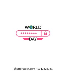 vector graphic of world password day good for world password day celebration. flat design. flyer design.flat illustration.