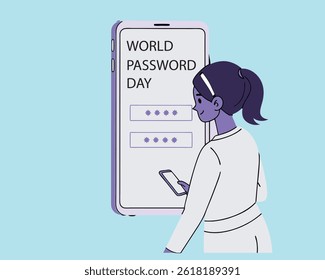 vector graphic of world password day good for world password day celebration
