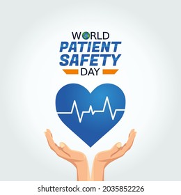 vector graphic of world patient safety day good for world patient safety day celebration. flat design. flyer design.flat illustration.