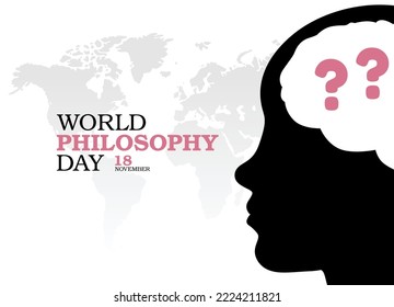 vector graphic of world philosophy day good for world philosophy day celebration. flat design. flyer design.flat illustration.