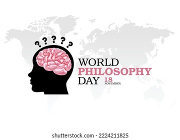 vector graphic of world philosophy day good for world philosophy day celebration. flat design. flyer design.flat illustration.