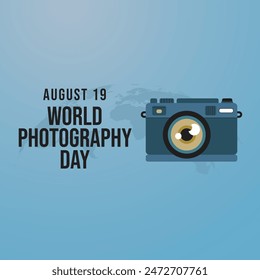 vector graphic of World Photography Day ideal for World Photography Day celebration.