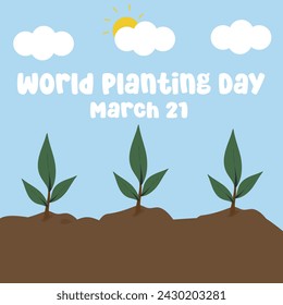 vector graphic of World Planting Day ideal for World Planting Day celebration.