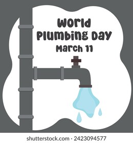 vector graphic of World Plumbing Day ideal for World Plumbing Day celebration.