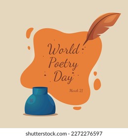 vector graphic of world poetry day good for world poetry day celebration. flat design. flyer design.flat illustration.