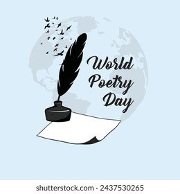 vector graphic of world poetry day good for world poetry day celebration. flat design.