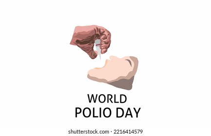 Gráfico vectorial del Día Mundial de la polio para la celebración del Día Mundial de la polio. diseño plano. Diseño de líneas de arte. diseño de volante. ilustración plana. Diseño de pancartas. 24 de octubre