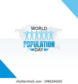 vector graphic of world population day good for world population day celebration. flat design. flyer design.flat illustration.