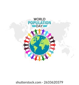 gráfico vetorial do Dia Mundial da População ideal para a celebração do Dia Mundial da População