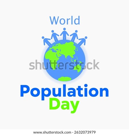 vector graphic of World Population Day, ideal for World Population Day celebration.
