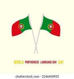 gráfico vectorial del día del idioma portugués mundial bueno para la celebración del día del idioma portugués. diseño plano. diseño de volante.ilustración plana.