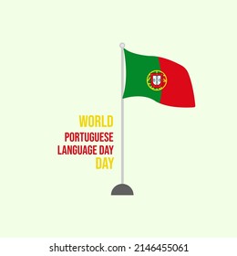 vector graphic of world portuguese language day good for national world portuguese language day celebration. flat design. flyer design.flat illustration.