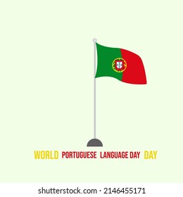 gráfico vectorial del día del idioma portugués mundial bueno para la celebración del día del idioma portugués. diseño plano. diseño de volante.ilustración plana.